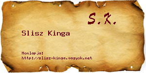 Slisz Kinga névjegykártya